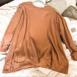Long sleeve mocha tunic